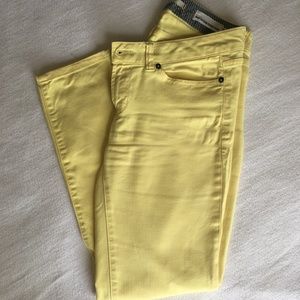 Size 27 Yellow GAP Straight Leg Jeans